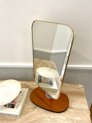 Vintage Wood Vanity Mirror