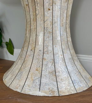 tessellated marble Console with Brass Inlay