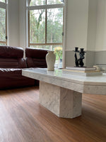 Thick edge Grey and White Marble Coffee Table
