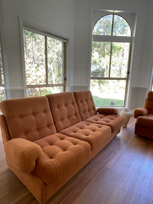 Parker Furniture Chrome detail 3 Seat Lounge